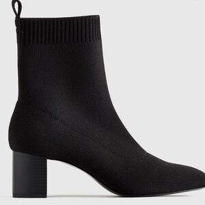 Eco Knit Heeled Bootie Black Size 7